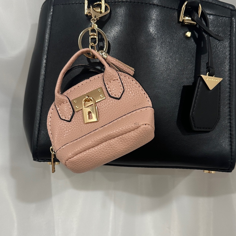 Mini Pink Women's bag charm key holder AirPod holder NWT